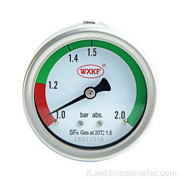 Precisione ad alta precisione super resistente km SF6 40 mm GAS STAME HEXAFLUORIDE DENSIMENTO METER